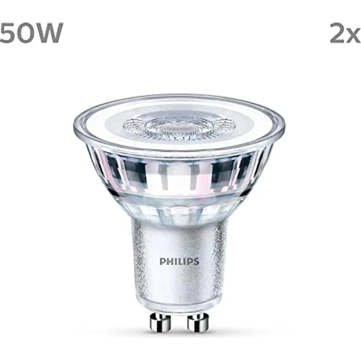 Philips LED classic Lampe 50W GU10 Warmweiß 355lm Silber 2er P – Bild 3