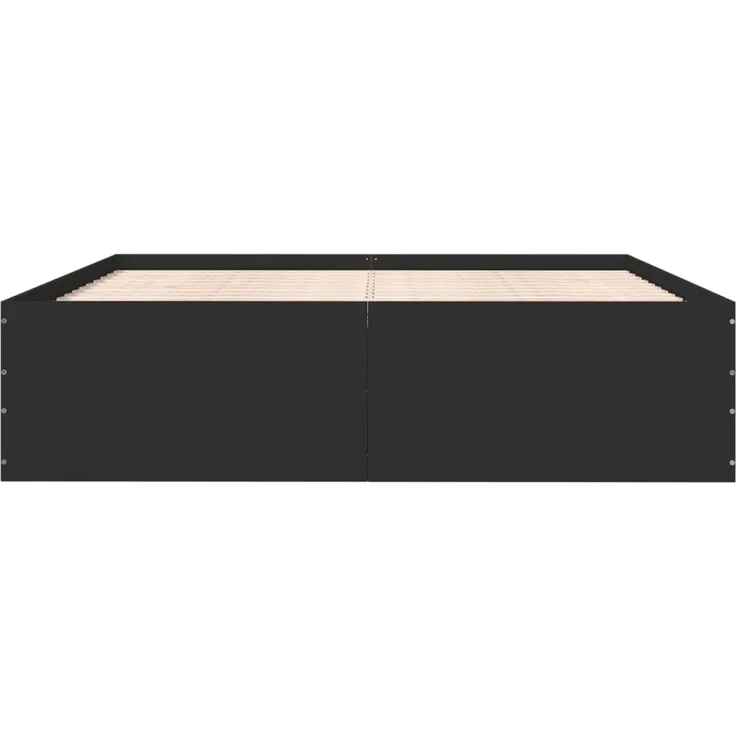 vidaXL Bettgestell Schwarz 200x200 cm Holzwerkstoff 3280896 – Bild 4