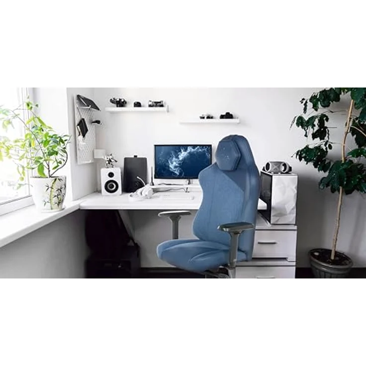 HIVAR Skylar Ocean Coal | Ergonomischer Gaming Stuhl Bürostuhl, Lordosenstütze, Synchronmechanik, 4D Armlehnen | bis 110 kg – Bild 2
