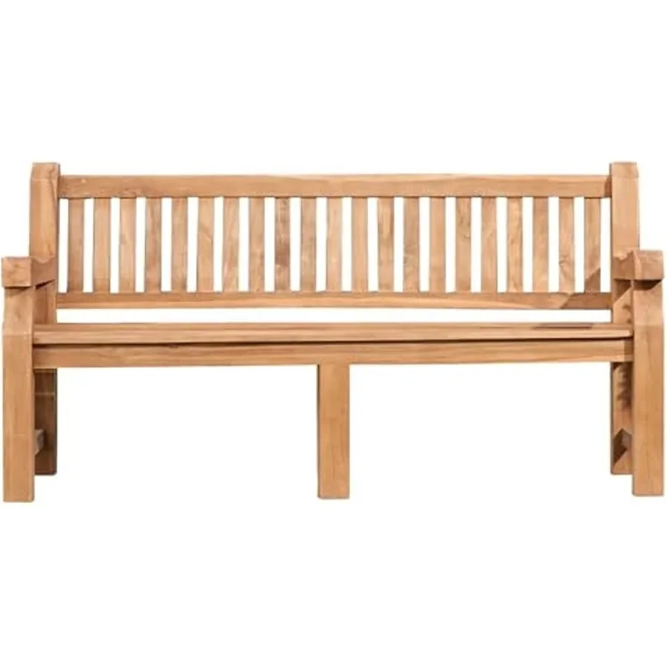 TPFGarden Gartenbank Jacky-N, Teak-Holz Sitzbank massiv Garten Bank Sprossen-Design Breite 220cm