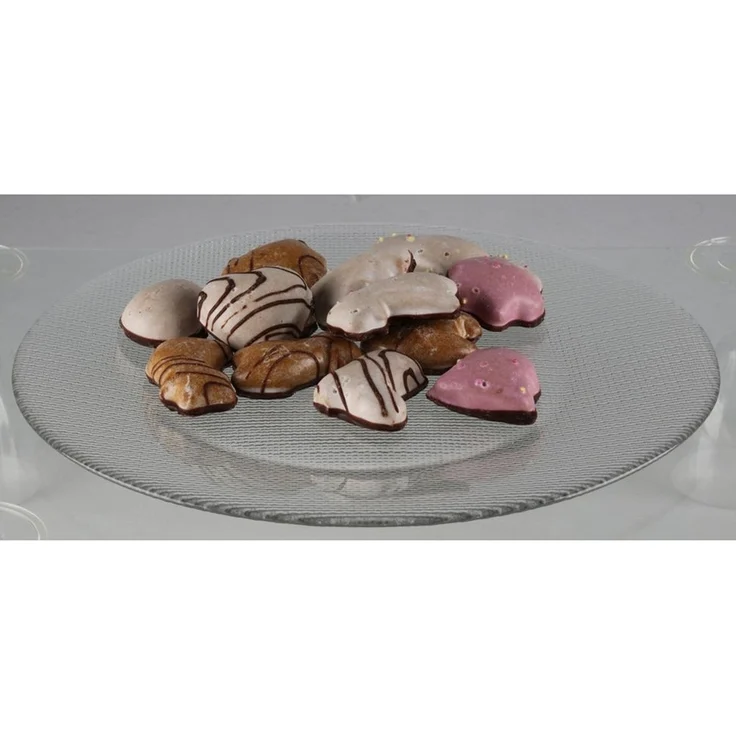 12x Platzteller Inca, Transparent, 31cm, aus Glas, für Speisen, als Servierplatte, zur Dekoration von Essen, Geschirr für Küche und Tisch, Untersetzer – Bild 2