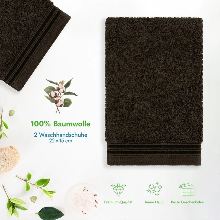 HAMMETEX Waschlappen 2er-Set Waschlappen 15x22 cm, 100% Baumwolle, weich und saugfähig, (Set, 2-St) – Bild 3