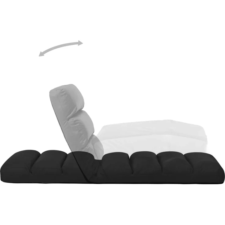 vidaXL Bodenstuhl Faltbar Schwarz Kunstleder 325245 – Bild 5