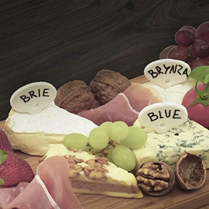 Dimono Käsebrett Deluxe mit 3 Käse-Messern, (Servier-Brett mit Käsebesteck, 8-St), Käse-Schneidebrett – Bild 7