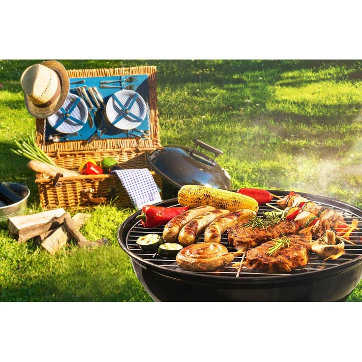 ROSMARINO HOLZKOHLEGRILL ROSMARINO Stahl (H 26 x T 42 x B 38 cm) – Bild 10