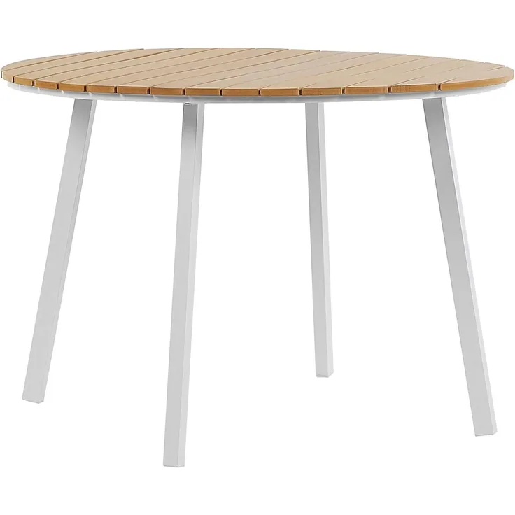 Gartentisch Kunststoff Heller Holzfarbton CAVOLI