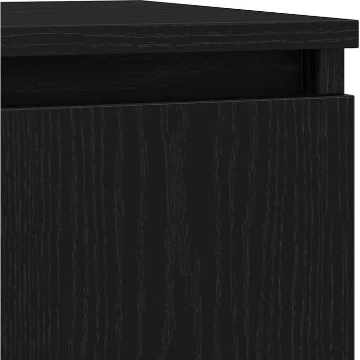 vidaXL Sideboard mit Schublade Schwarz Eichen-Optik 71x35x65 cm 861599 – Bild 9
