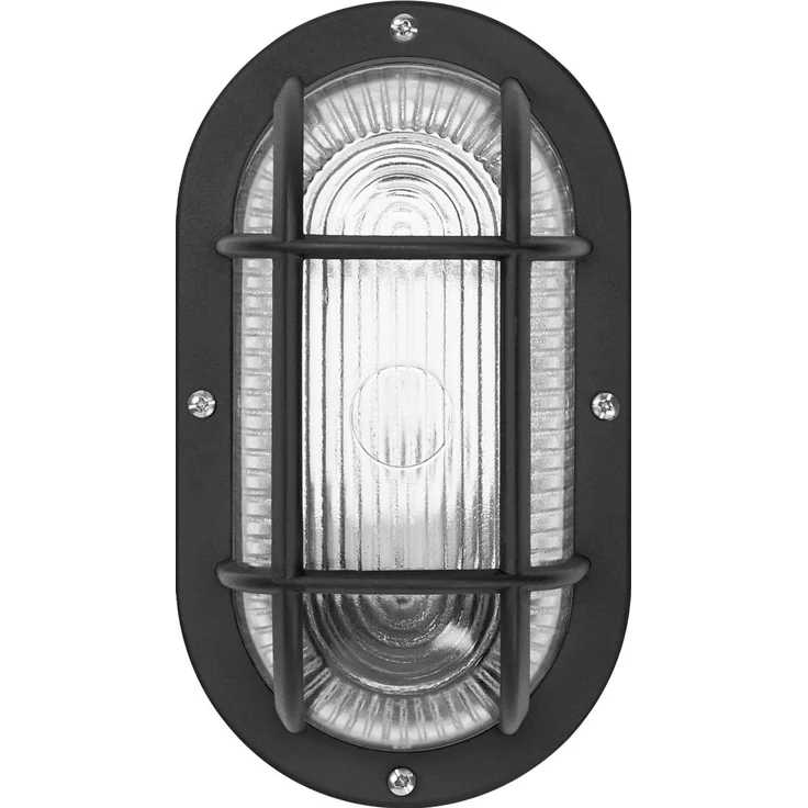 Osram LED Wandleuchte Bulkhead Essential Oval E27 schwarz – Bild 4