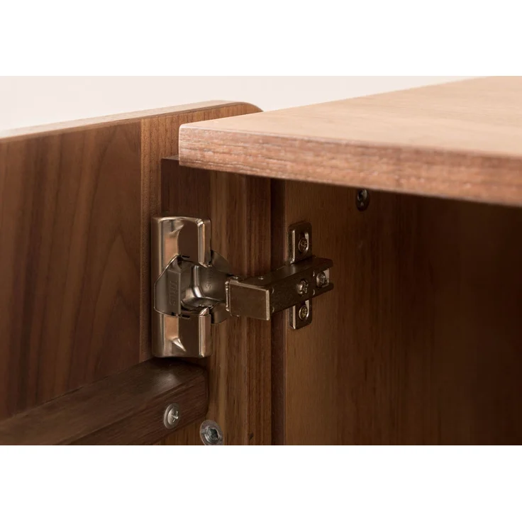 Highboard Nussbaum-Echtholzfurnier 100x40x145 braun lackiert BUTTERFLY #105 – Bild 7
