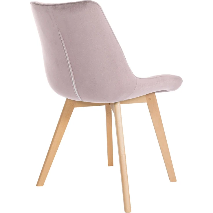 CLP 2er Set Esszimmerstühle Brook mit Samtbezug,pink – Bild 5