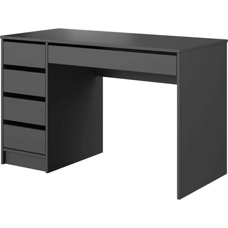 Mirjan24 Schreibtisch 'Ada' Schubladen beidseitig montierbar, 75 x 55 x 120 cm Anthrazit
