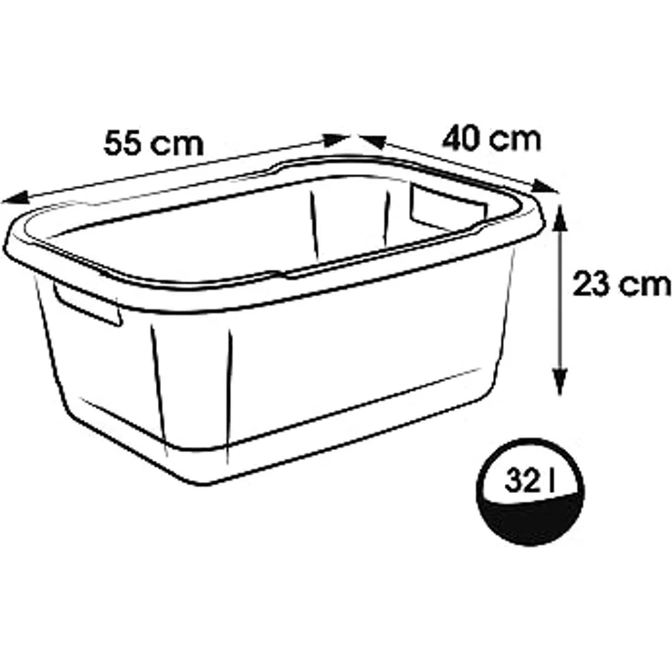 keeeper Wäschewanne, Stabiler Kunststoff, 32 l, Aenna, Nordic Blue – Bild 2