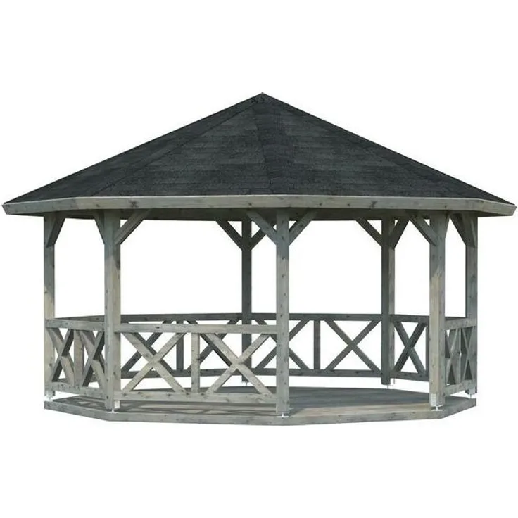 Palmako Pavillon Betty, 25,0 m², grau tauchgrundiert