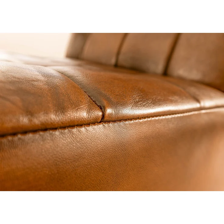 Sessel Echtleder 64x76x83 cognac IRON LABEL #13 – Bild 6