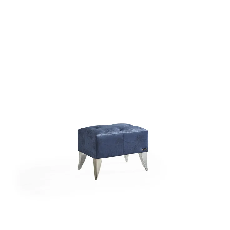 Schlafzimmer-Set "Lona" – Bett mit Bettkasten und Matratze , Nachttisch, Hocker-Blau – Bild 12