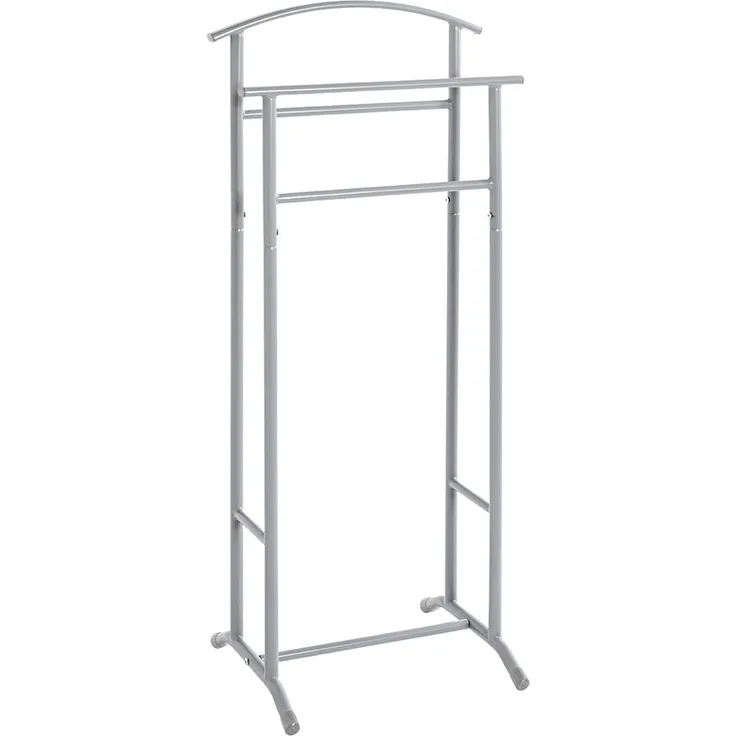 HAKU Möbel Herrendiener, grau, Stahlrohr - Maße: B 48 x H 107 x T 36 cm, Style: Modern