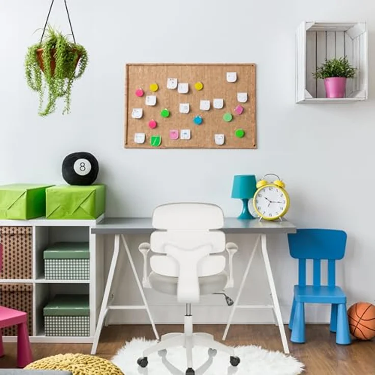 hjh OFFICE Kinderdrehstuhl Kid ERGOLINO W Kinderstuhl mit ergonomischer Rückenlehne, Grau, 736428 – Bild 7
