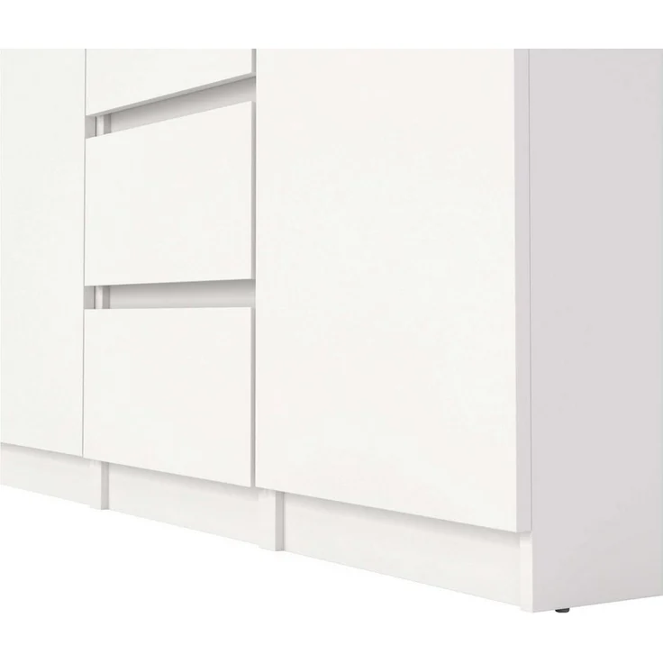 Home affaire Kommode Naia - 4 Schubladen & 2 Türen, grifflose Front, Made in Denmark (Breite: 121 cm, in mehreren Farben), Sideboard, skandinavisches & modernes Design mit viel Stauraum – Bild 2