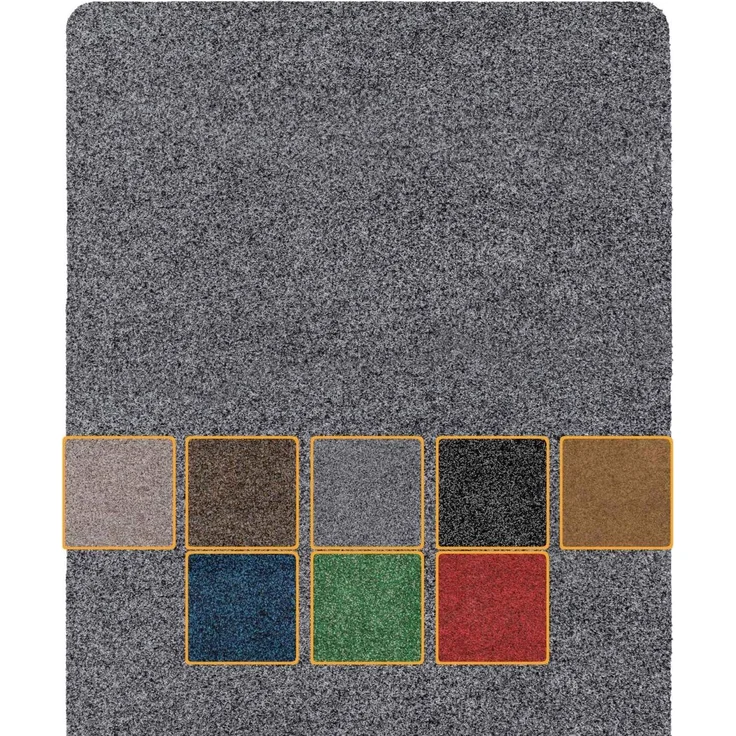 ANRO Schmutzfangmatte Fußmatte Türmatte waschbar Poet Grau 40x120 cm | Material: Polypropylen, Rücken: TPE-Gummi rutschhemmend, Höhe: 5 mm, Einsatz: Türvorleger für Haustür, Flur, innen & außen