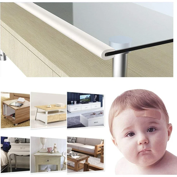 Vicloon Kantenschutz, Baby Kantenschutz 2M und 4 Stück Eckenschutz Baby aus Schaumstoff, Länge Kantenschutz für Scharfe Möbel Ecken & Tischschutz (Beige) – Bild 6