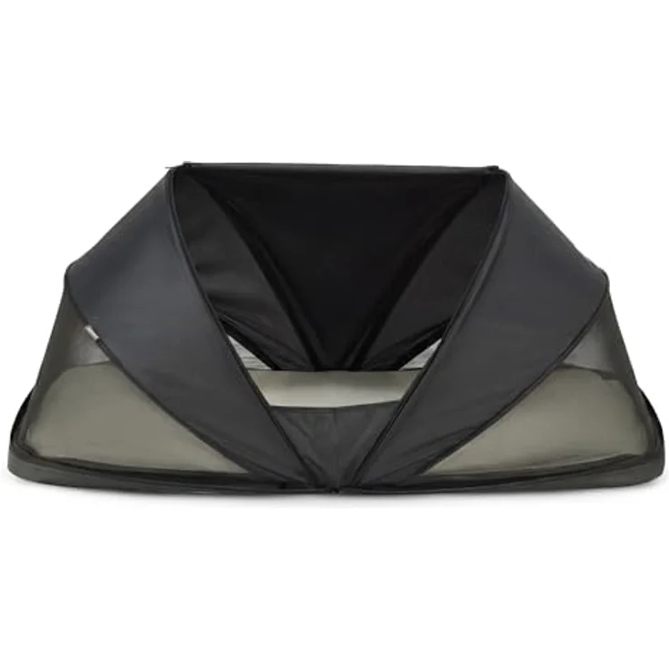 Deryan Cutey Kleinkind Reisebett mit Matratze, Pop-up Babyzelt, 0-2,5 Jahre, Faltbar in 2 Sekunden Aufgestellt - inkl. Moskitonetz & Reisetasche, für EIN Kind, 120x63x50 cm, Schwarz – Bild 2