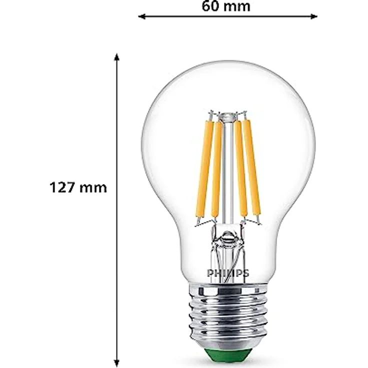 Philips Classic ultraeffiziente E27 LED Lampe, 40W, klar, warmweiß, Doppelpack – Bild 3