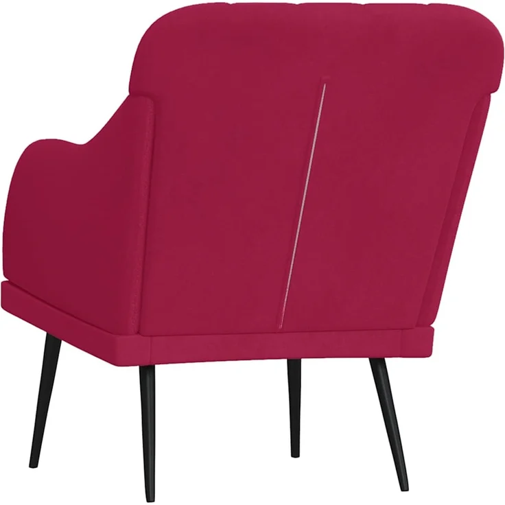 Sessel wohnzimmer, Relaxsessel, Fernsehsessel Weinrot 63x76x80 cm Samt – Bild 5