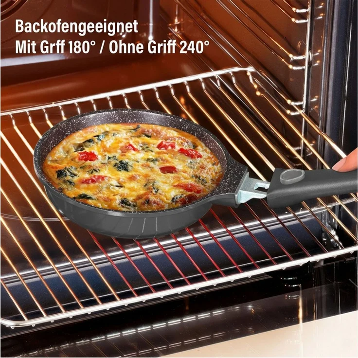 STONELINE Bratpfanne, Aluminiumguss (1-tlg), mit echten Steinpartikeln, induktionsgeeignet, Designed in Germany – Bild 2