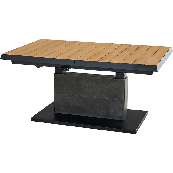 Lift-Tisch MONDO Latea, Aluminium, Anthrazit, Holzfarben, 140 x 53 x 90 cm – Bild 3