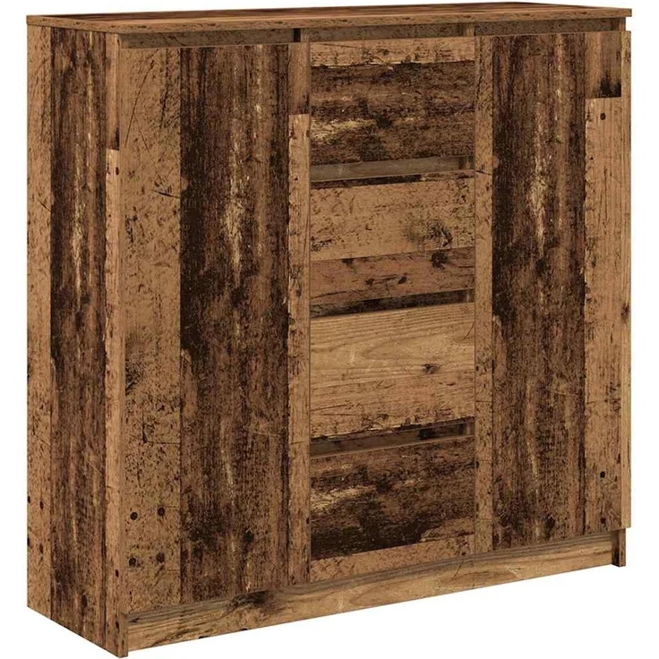 vidaXL Sideboard mit Schubladen Altholz-Optik 100,5x35x98,5 cm 3328460 – Bild 1