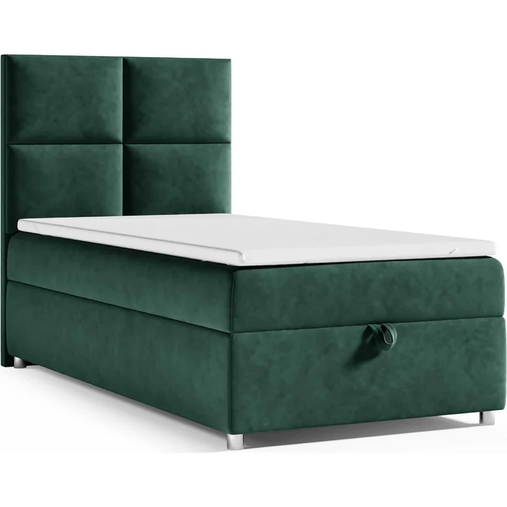 Best for Home Boxspringbett K2 SINGLE mit Bettkasten (Grun 100x200) – Bild 1