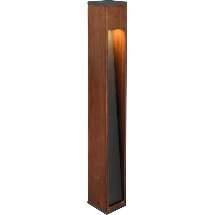 Außenleuchte, Stehlampe, Wegeleuchte, Holz, H 80 cm