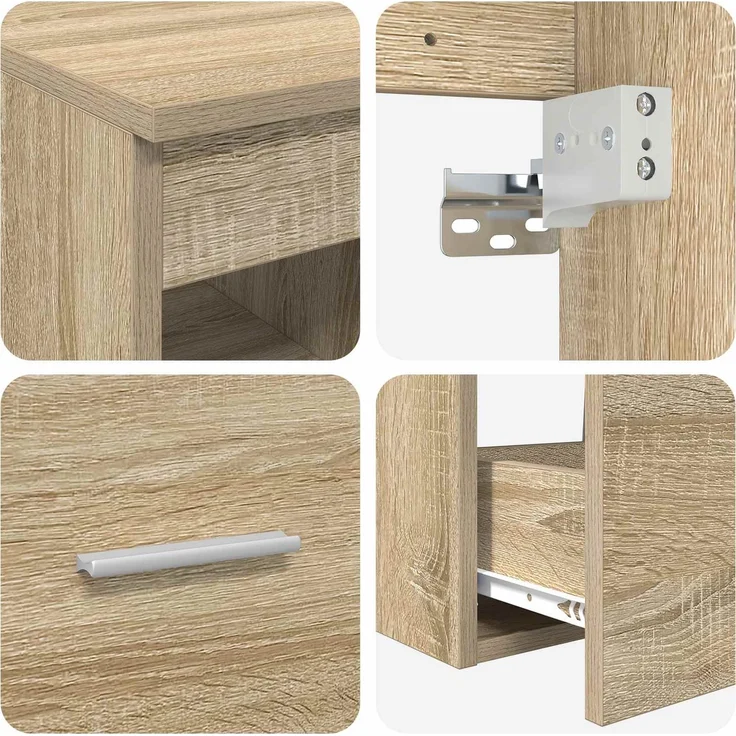 vidaXL Badezimmerschrank-Set 3 stk. Sonoma-Eiche 136 x 35 x 80 cm 3405853 – Bild 9
