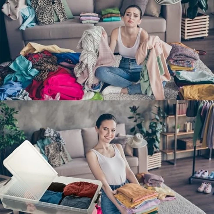 2friends Unterbettkommode 2Stk. Unterbett Kommode mit Rollen 32L transparent (2 St) – Bild 6