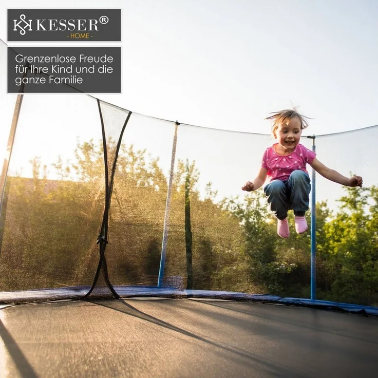 KESSER® Trampolin Ersatznetz, UV-beständig, einfache Montage, mit Reißverschluss, Ø 427cm (6 Stangen) – Bild 3