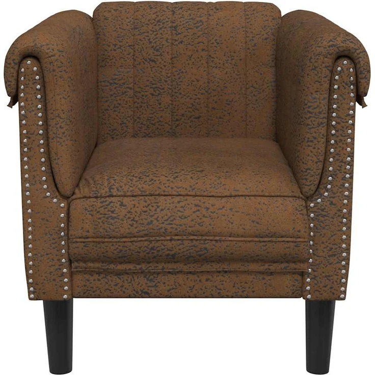 vidaXL Sessel Braun Kunstleder Wildleder-Optik 372574 – Bild 3