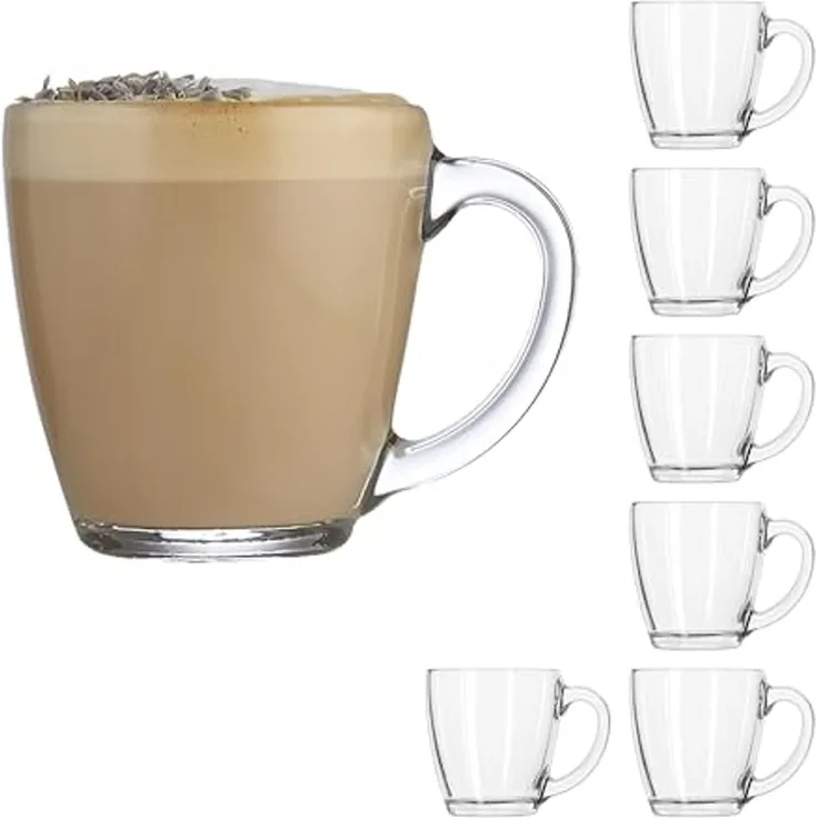 LIBBEY Gläser-Set Tasse -TAPERED-, 458 ml, Ø 10 cm, H: 10,5 cm, 6er Set, 6-tlg, Glas, hochwertig verarbeitet, im modernen Design