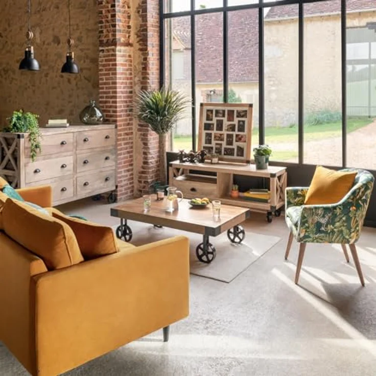 Atmosphera Silas 23 cm Pendelleuchte, Loft-Stil mit schwarzem Metall-Lampenschirm und Holzzubehör, E27 Fassung – Bild 6