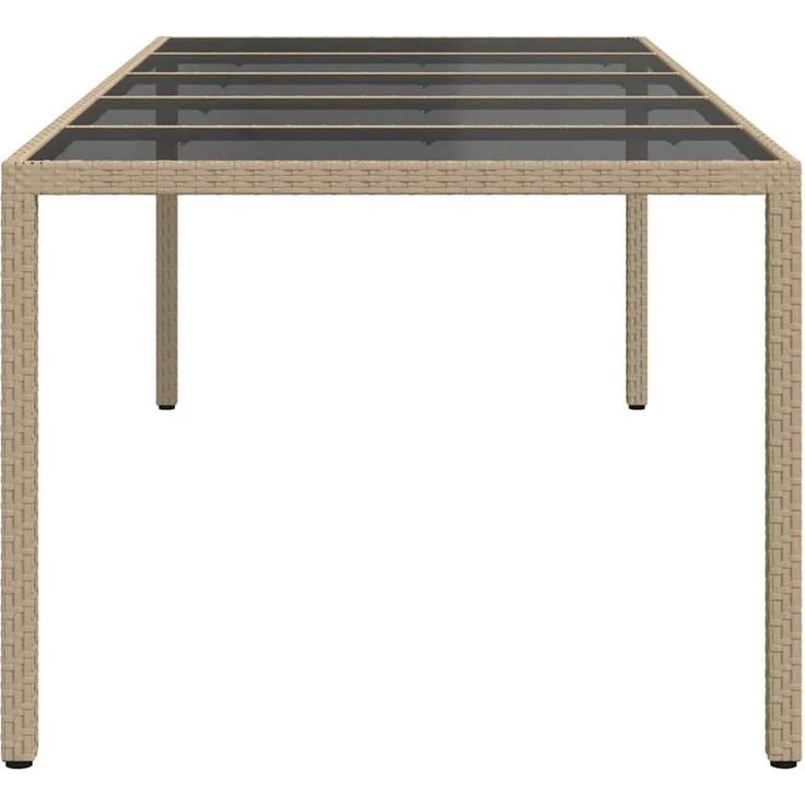 vidaXL Gartentisch Beige 250 x 100 x 75 cm Poly-Rattan 362557 – Bild 4