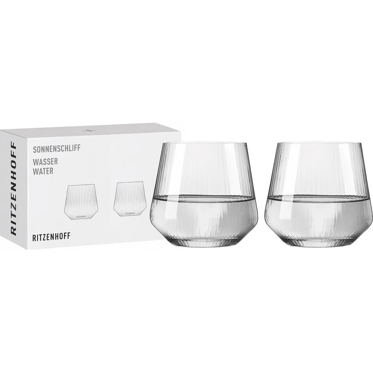 Ritzenhoff 8000001 Wasserglas-Set #1 SONNENSCHLIFF RDT 2024 in Geschenkbox – Bild 1