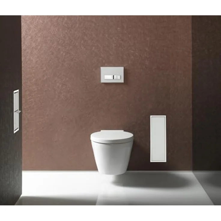 Emco Asis 150 Unterputz Badschrank für WC-Bürste, chrom/Glas weiß, Einbauschrank, Türanschlag wählbar - 973027831 – Bild 6