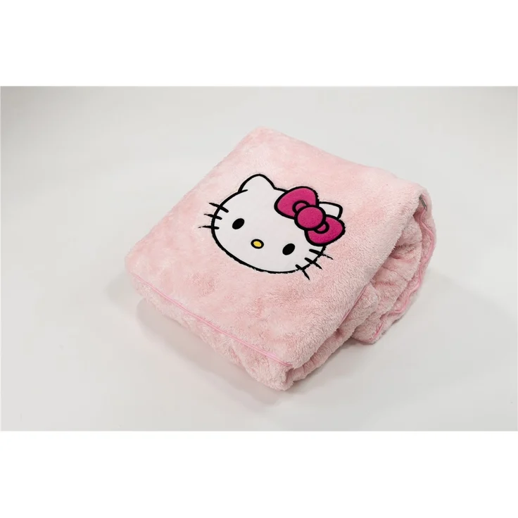 Sanrio Hello Kitty Kissen Kuscheldecke 40x40 / 100x150 cm weich & warm – Bild 4