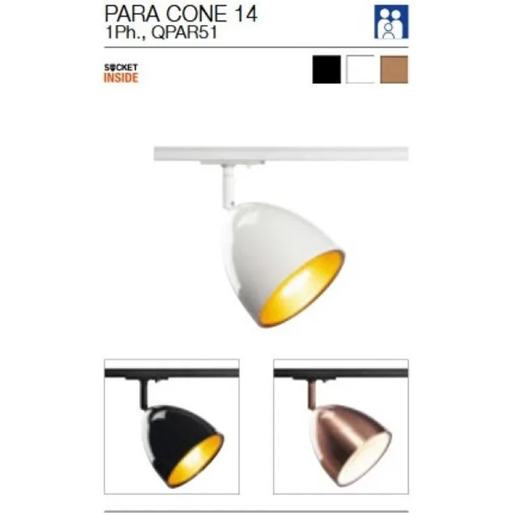 SLV Leuchte 1002877 PARA CONE 14 QPAR51 3-Phasen System Leuchte weiß gold