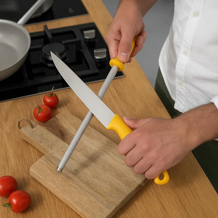 HOOZ Messer-Set Profi Fleischermesser 10-teilig mit Wetzstahl Ausbeinmesser Hackbeil (10-tlg), Magnetstreifen für ordentliche und griffbereite Aufbewahrung – Bild 7