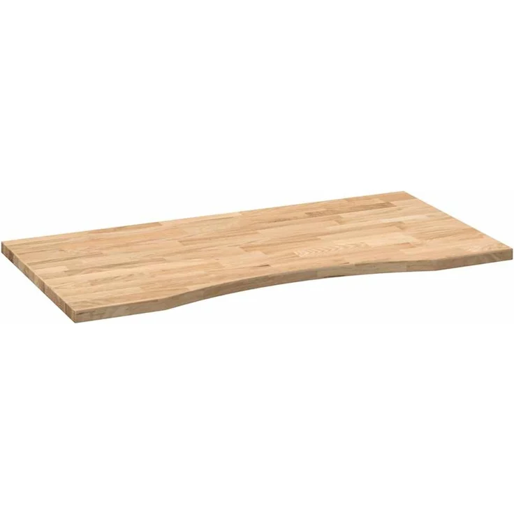 vidaXL Schreibtischplatte Unbehandelt 100x50x2,5 cm Massivholz Eiche 4009008 – Bild 4