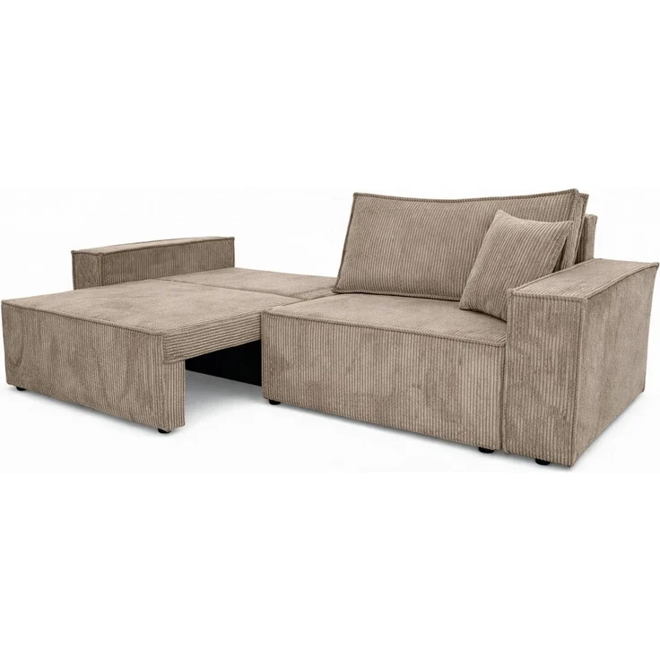 Kaiser Möbel Schlafsofa Sofa mit Schlaffunktion und Bettkasten Cordstoff Poso, BEST SCORNER, Für täglichen Schlaf geeignet – Bild 4