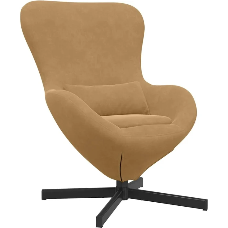 vidaXL Eiersessel Braun 63 x 73 x 90 cm Samt 42002764 – Bild 1