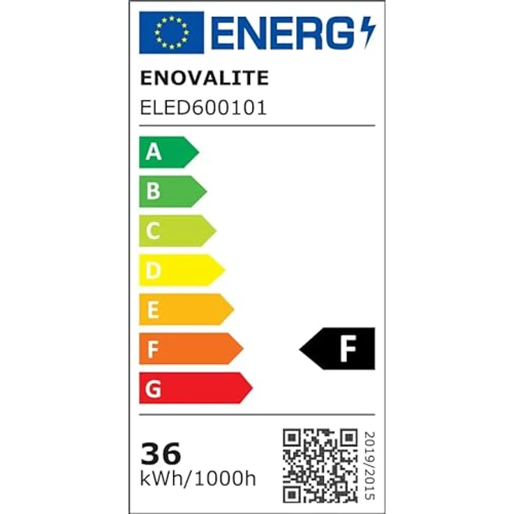 ENOVALITE LED Panel 4er Pack LED Panel, 62x62 cm, 36 W, 3600 lm, 6000 K, LED fest integriert, Tageslichtweiß, kaltweiß – Bild 14