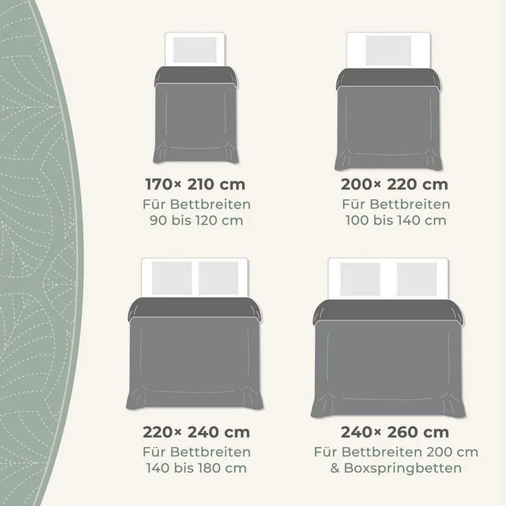 Gräfenstayn Tagesdecke Gräfenstayn Premium Tagesdecke mit nahtloser Steppung & Blatt-Design, Gräfenstayn Premium Tagesdecke mit nahtloser Steppung & Blatt-Design