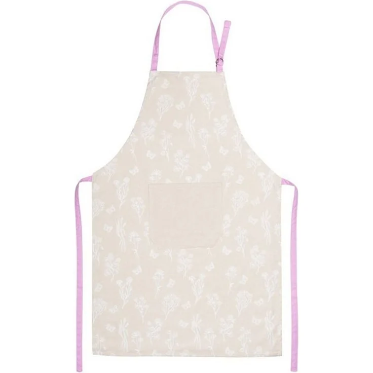 Kracht Kochschürze Wildblumen, (Set, 1-tlg, 1-teilig), Nackenband und aufgesetzte Tasche ca. 70x90cm Baumwolle – Bild 2